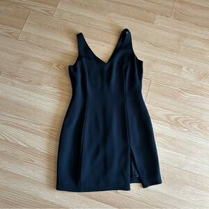 Vintage Hugo Buscati Black Sheath Mini Dress Size 6 Petite